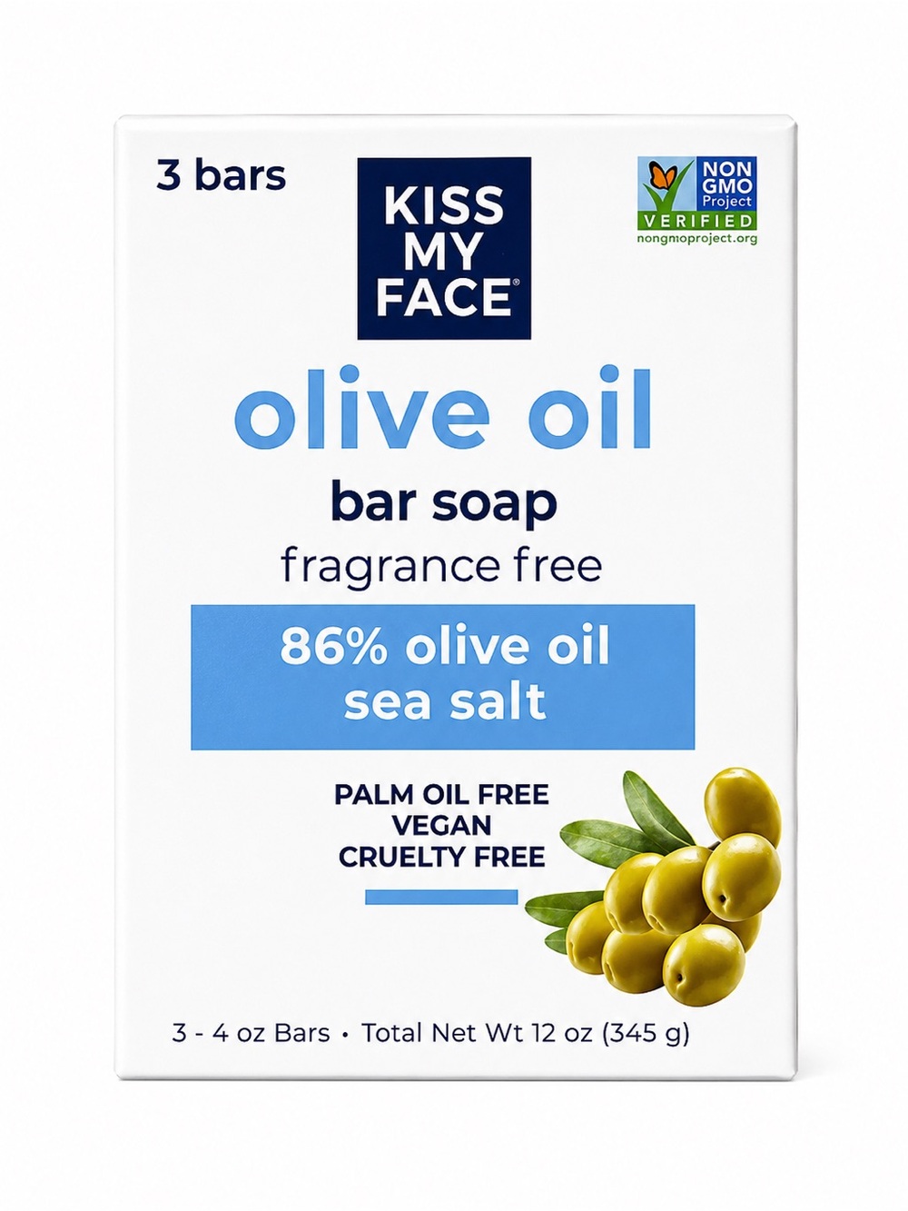 Olive Oil Bar Soap 3 ct - Fragrance Free
